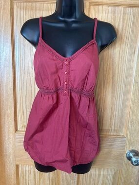 #55 Sonoma Y2K Cotton Babydoll Red Tank 14-19” PTP
